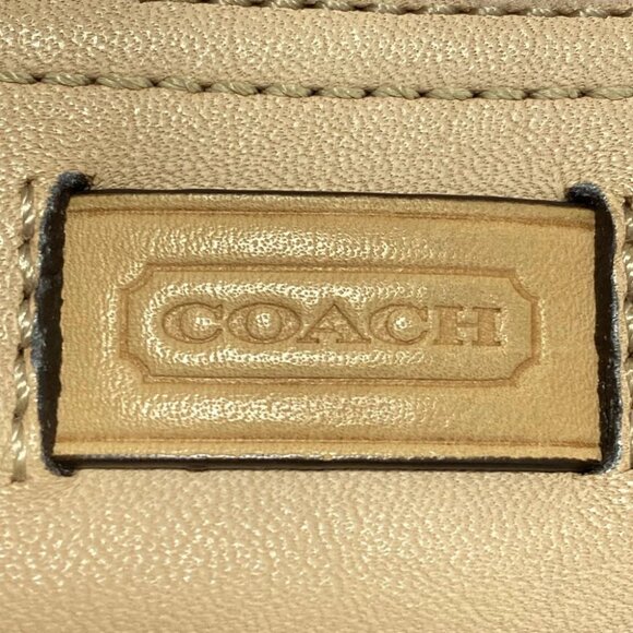 COACH - Beige Light Brown Multi Canvas Leather Handbag - Picture 9 of 10